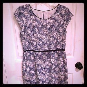 Navy and white floral sundress